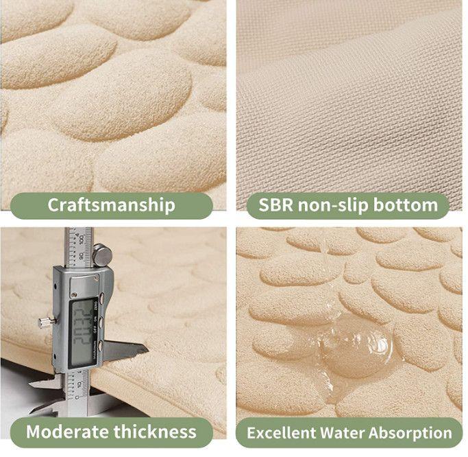 Non Slip Mat Bathroom Bath Mat Cobblestone Embossed Mat In Bathtub Floor Rug Shower Room Doormat Memory Foam Cobblestone Mat