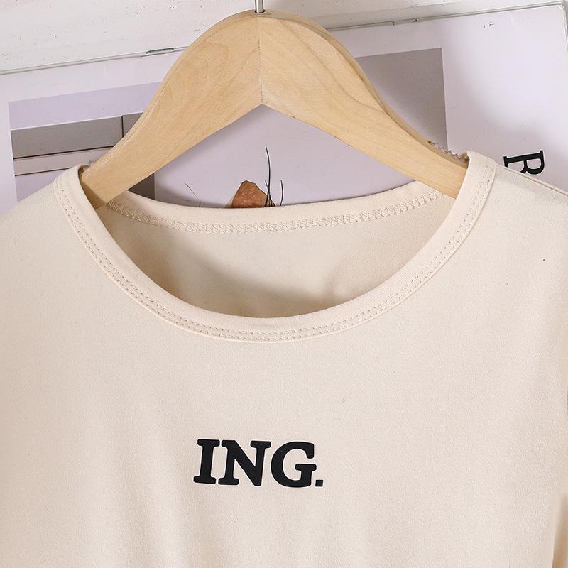 Girls Set 2025 Summer Children's Fashion Letter Short-sleeved Top Casual Plaid Irregular Pants Two Pieces