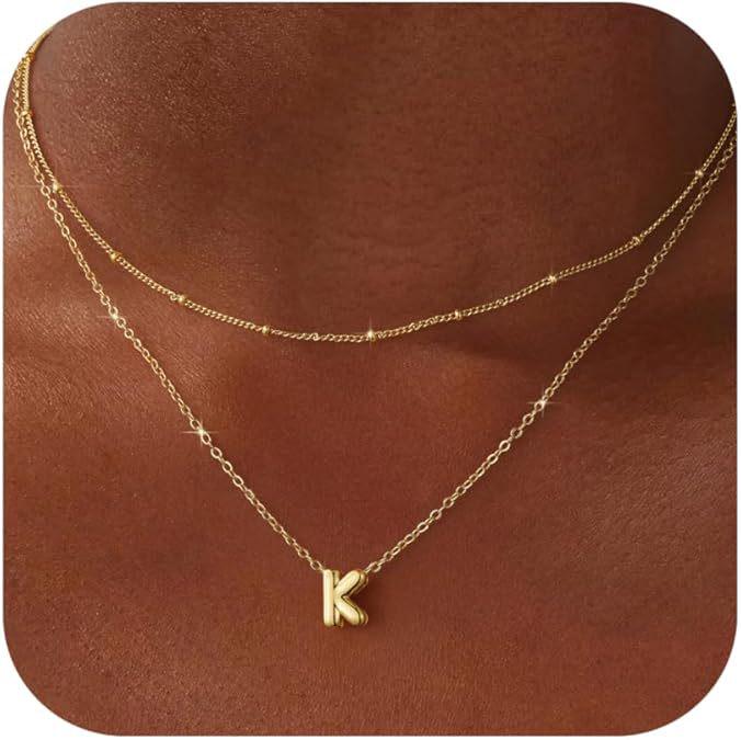 Trendy 26-Letter Pendant Layered Necklace: Elegant Women's Statement Clavicle Chain
