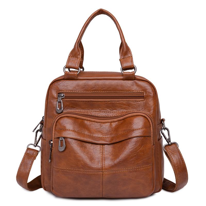 Bags for Women New Style Handbag Crossbody Bag Fashionable Shoulder Bag Soft Leather Backpack Retro Bag Women