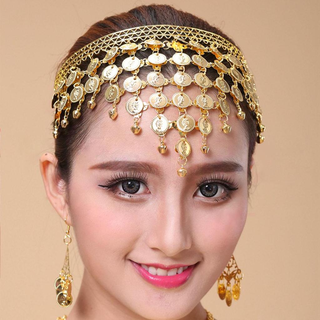 Retro Ethnic Indian Dance Coin Tassel Headband
