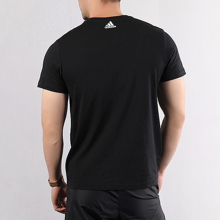 Adidas T Shirts Men's Black Crew Neck Moderate Straight Fit DY8721