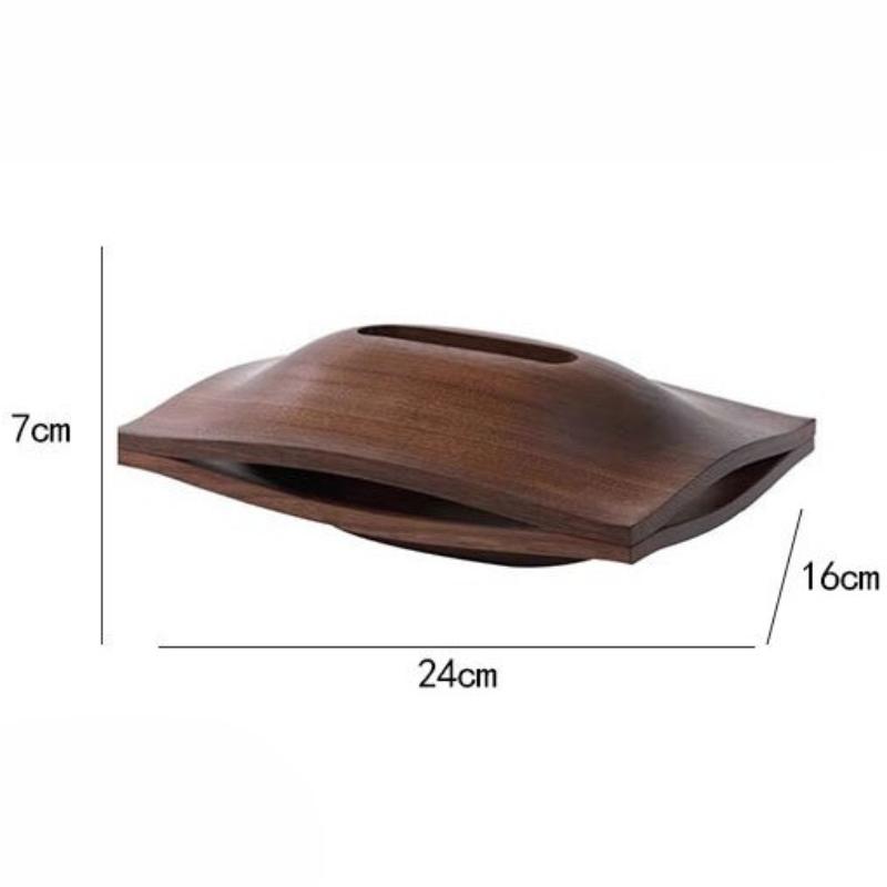 

Wooden Tissue Box Luxury Tissue Storage Case Aesthetic Pull Out Napkin Holder Plush Napkin Organizer Cases Table Decorations коричневый