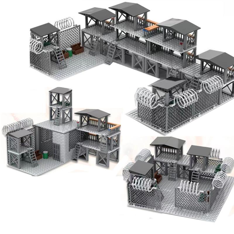 WK2 Armee Militärbasis Modellbausätze Jungen Spielzeug Geschenke Armeezubehör Militärische Konstruktion Bausteine Sets