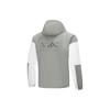 Li-Ning Wade Series Color-Block Hooded Short Cotton Jacket Men Tops Mixed River-Stone-Grey Standard-White AJMT103-2