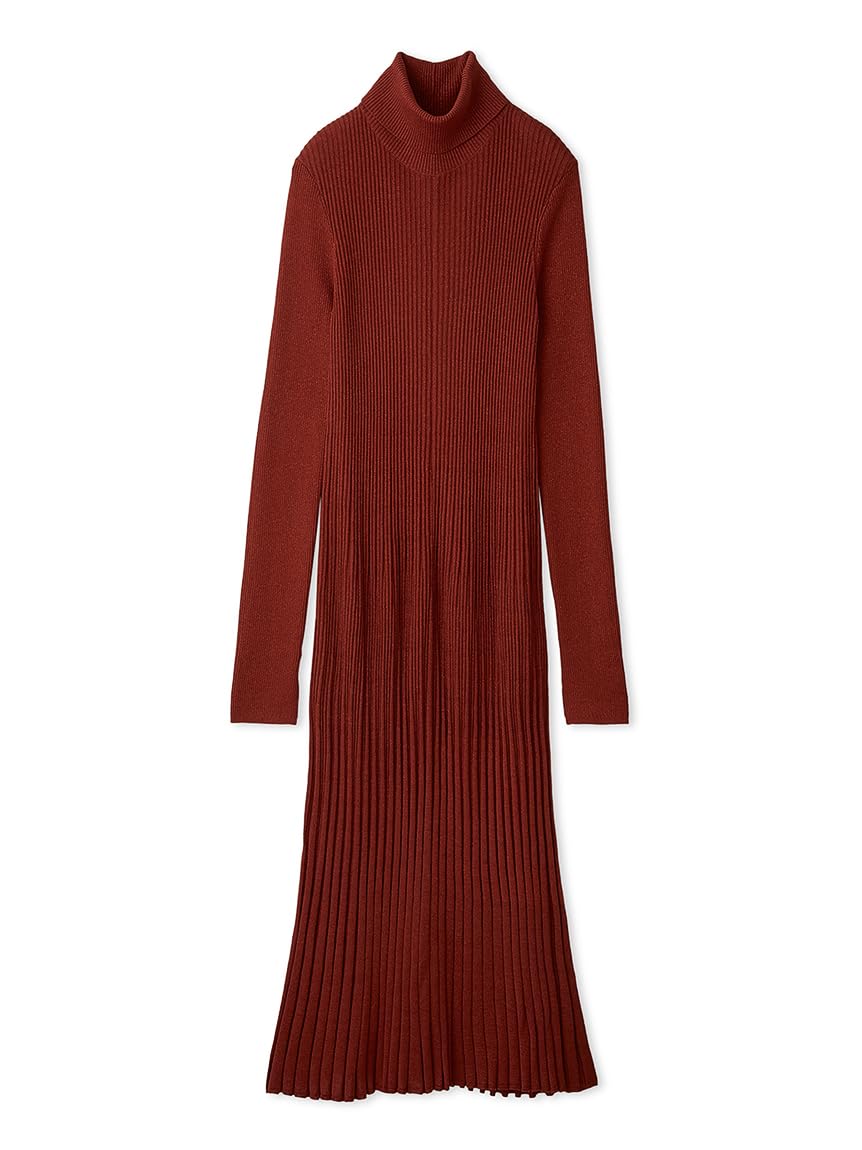 

Mira Owen Turtleneck Long Rib Knit Red Women s Dress, 09WNO245103,