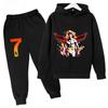 Set Bambino Autunno Primavera Cr7 3-12 Anni Felpa+Pantaloni Tuta Set 2 Pezzi Bambini Ragazzi Ragazze Tute Casual per Bambini