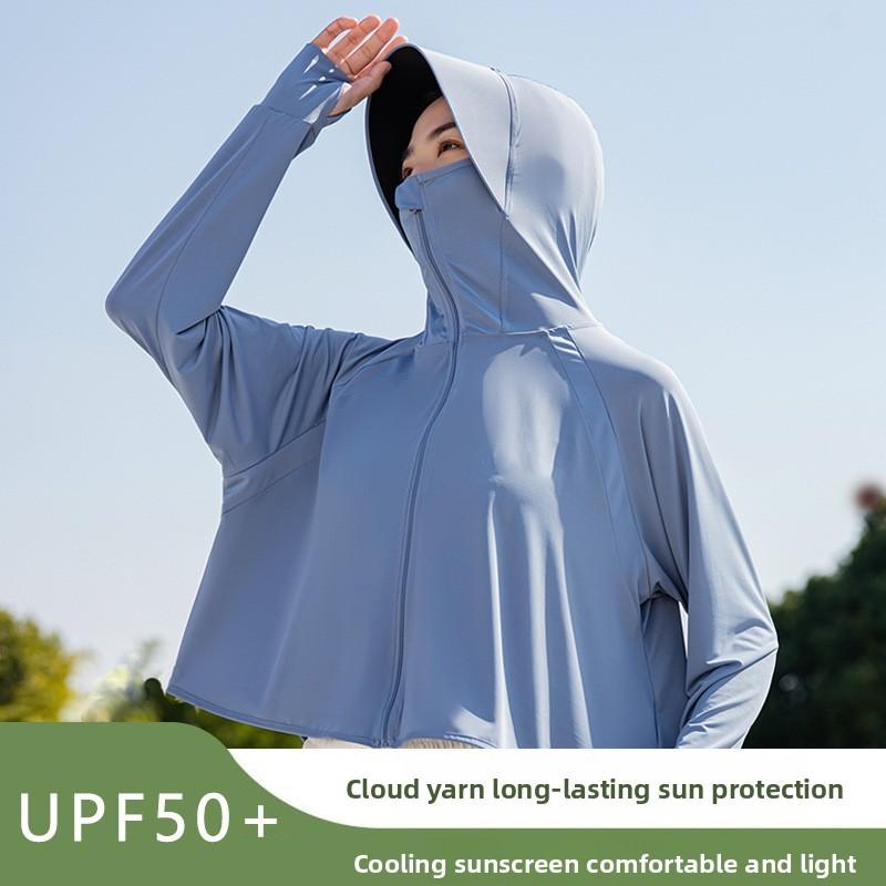 Ultraviolet Protection Shawl For Women With Breathable Ice Silk Fabric For Summer Sun Shielding
