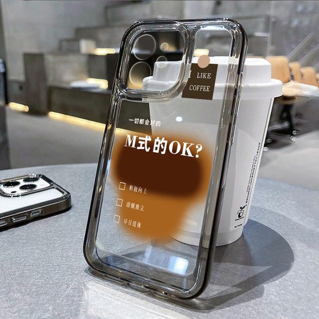 

Ins Ice Coffee прозрачный чехол для телефона iPhone 14 Pro Max чехол для iPhone 11 12 13 14 Plus 7 8 Xs Max X Xr Se 2020 2022 противоударный чехол For iPhone 14 Plus
