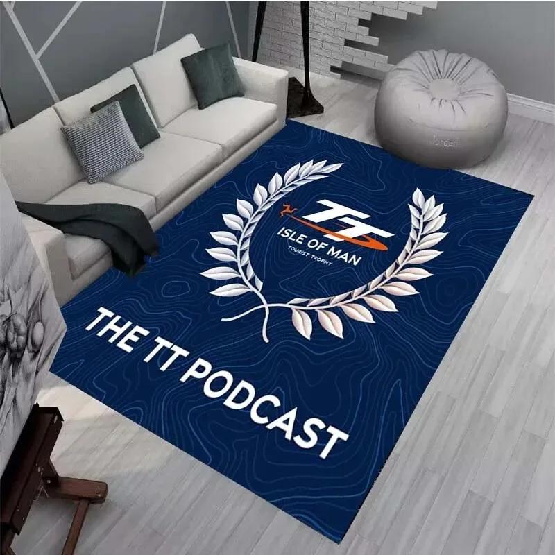 Isle of Man TT Teppiche und Läufer Motorradwettbewerb Teppich Wohnzimmer Schlafzimmer Dekoration Große Fläche Weicher Teppich Kinderzimmer Teppich