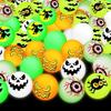 30/5Pcs Funny Bouncy Eyeballs Glow In The Dark Scary Green Eye Balls Halloween Haunted House Thematic Decorations Party Supplies