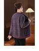 Grandma's Autumn Knitwear: Plus-Size Velvet Thick Cardigan for 70-80 Year Olds - Perfect for Fall & Winter.