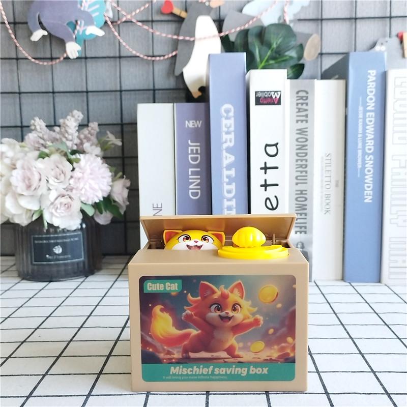 Upgraded Cute Cartoon Panda Money Stealer: Adorable Kitten-Themed Panda Savings Bank Gift Ornaments