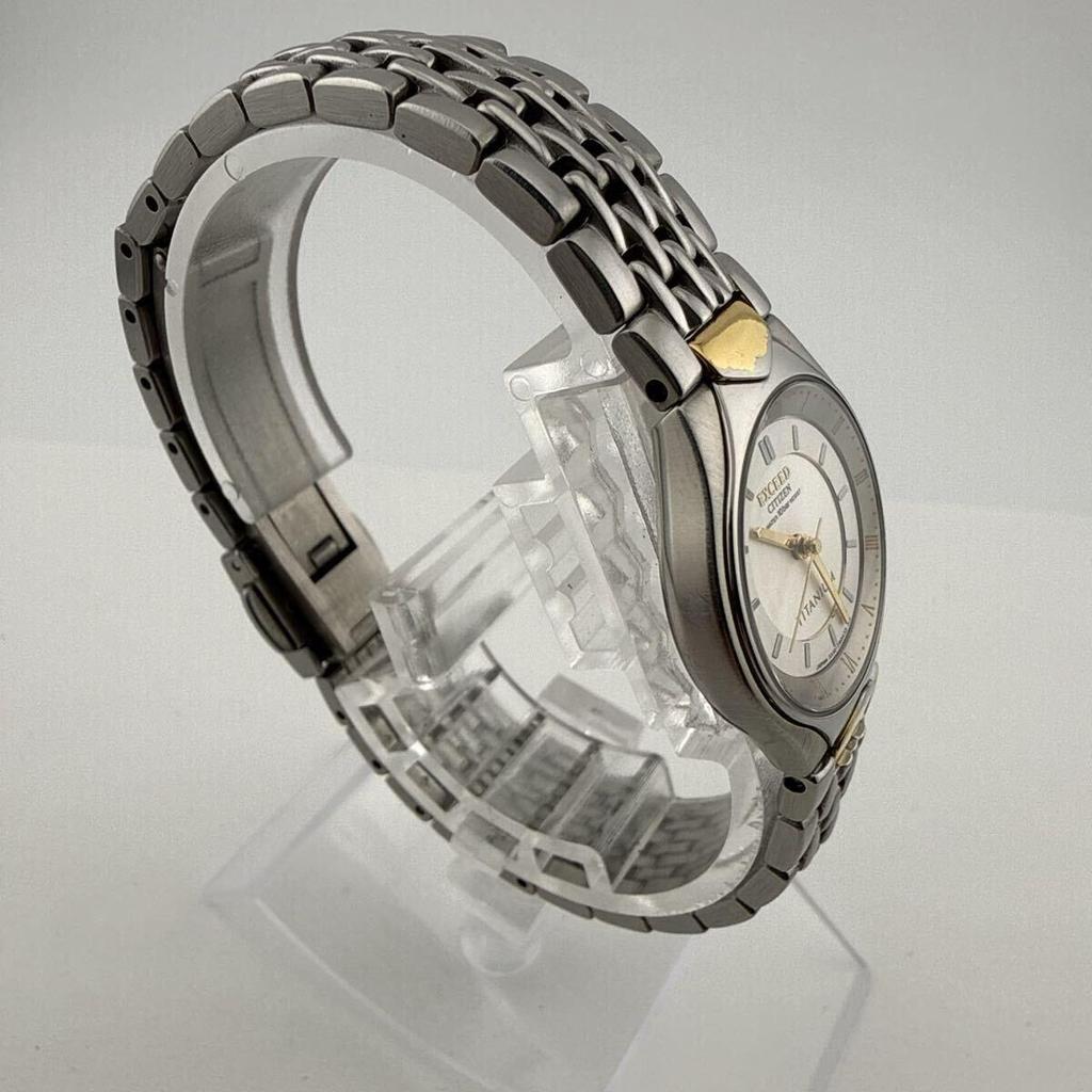 Used CITIZEN EXCEED TITANIUM 3330-C80339 Women's Watch Quartz Working Product Battery Replaced [R425]