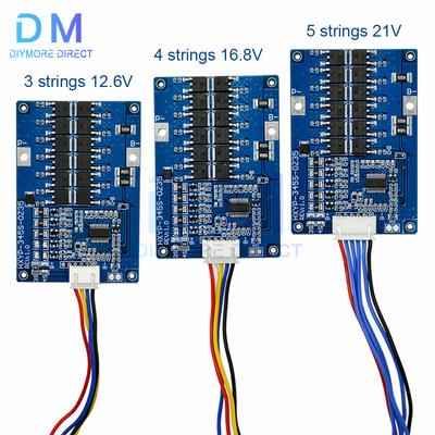 3/4/5S 35A Li-Ionen Lithium-Akku BMS 18650 Ladegerät Schutz 12,6V 16,8V 21V Schutz Mit Temperaturregelung Kühlkörper