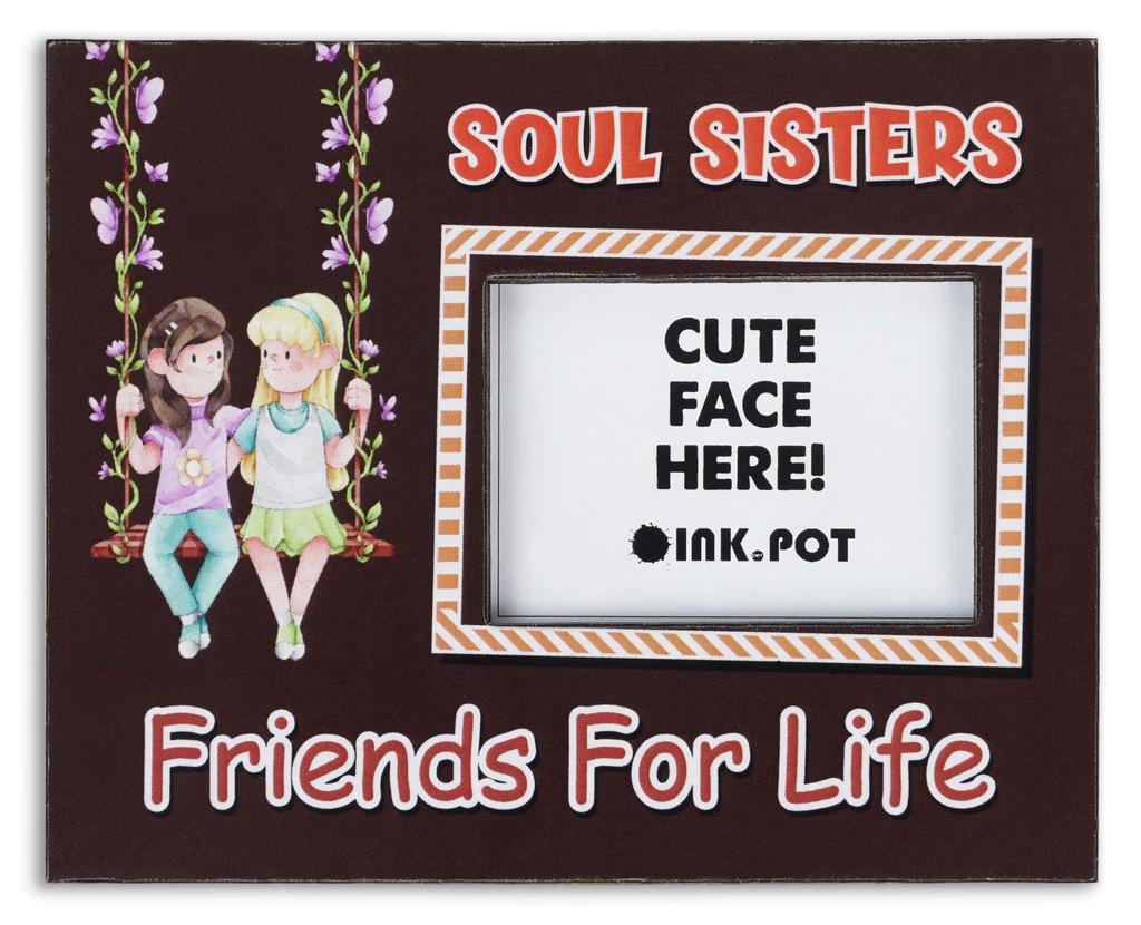 Inkdotpot Soul Sister-Friends For Life Photo Magnet Frame For Refrigerator-8 X 10
