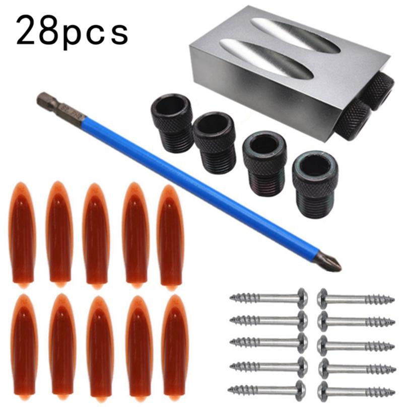 Creative Practical Aluminum Alloy Drill Bit Oblique Hole Locator DIY Durable Drill Guide Set
