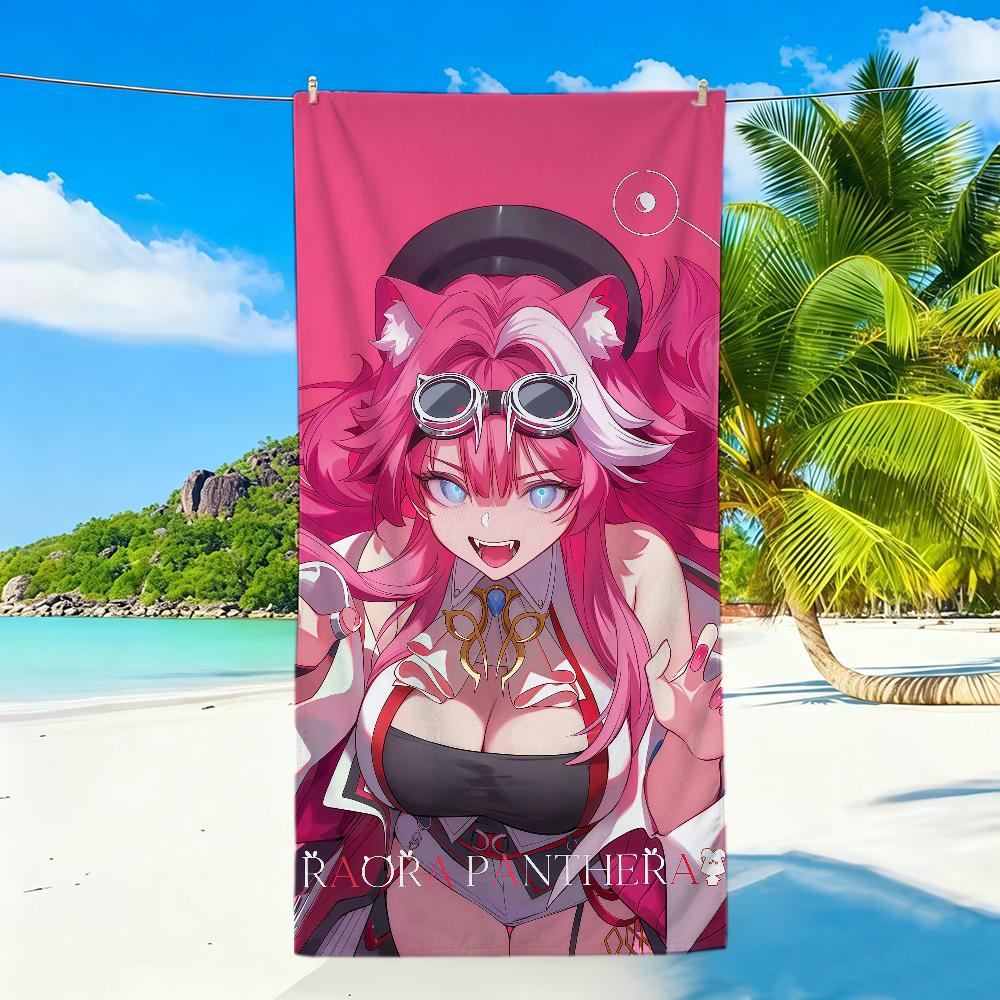 Singer R-Raora Panthera VTuber Towel Sports Quick Dry Travel Camping Sandproof Soft Light Large Beach Towel