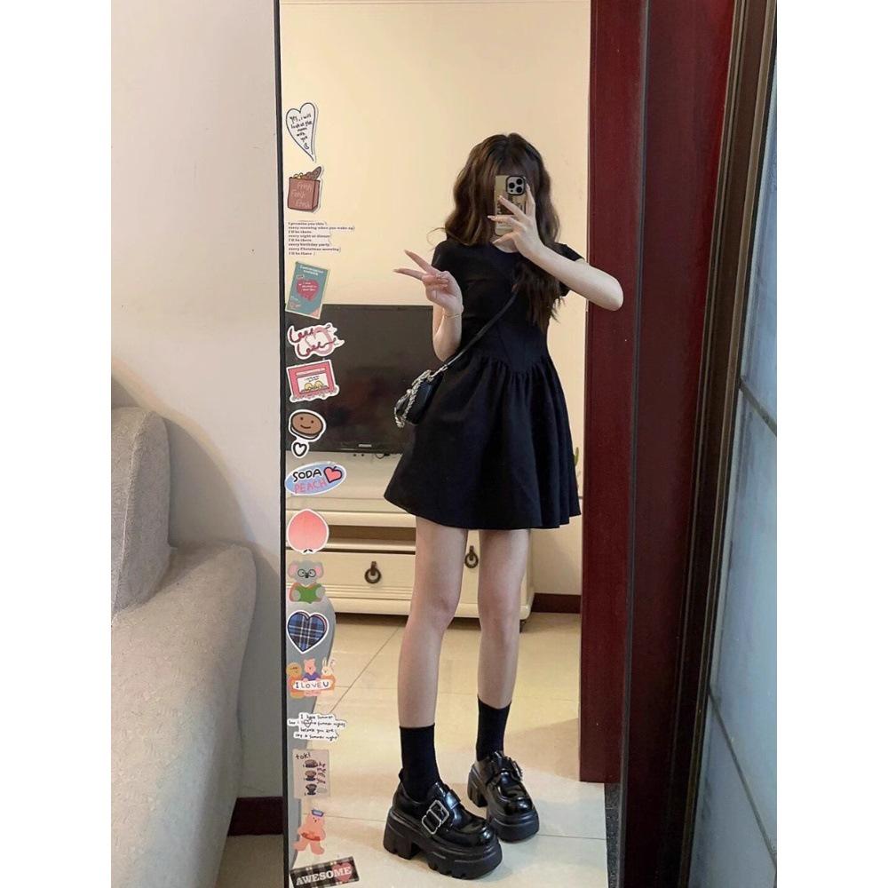 

Summer Petite Slimming French Hepburn-Style Little Black Dress S (up to 90 lbs)