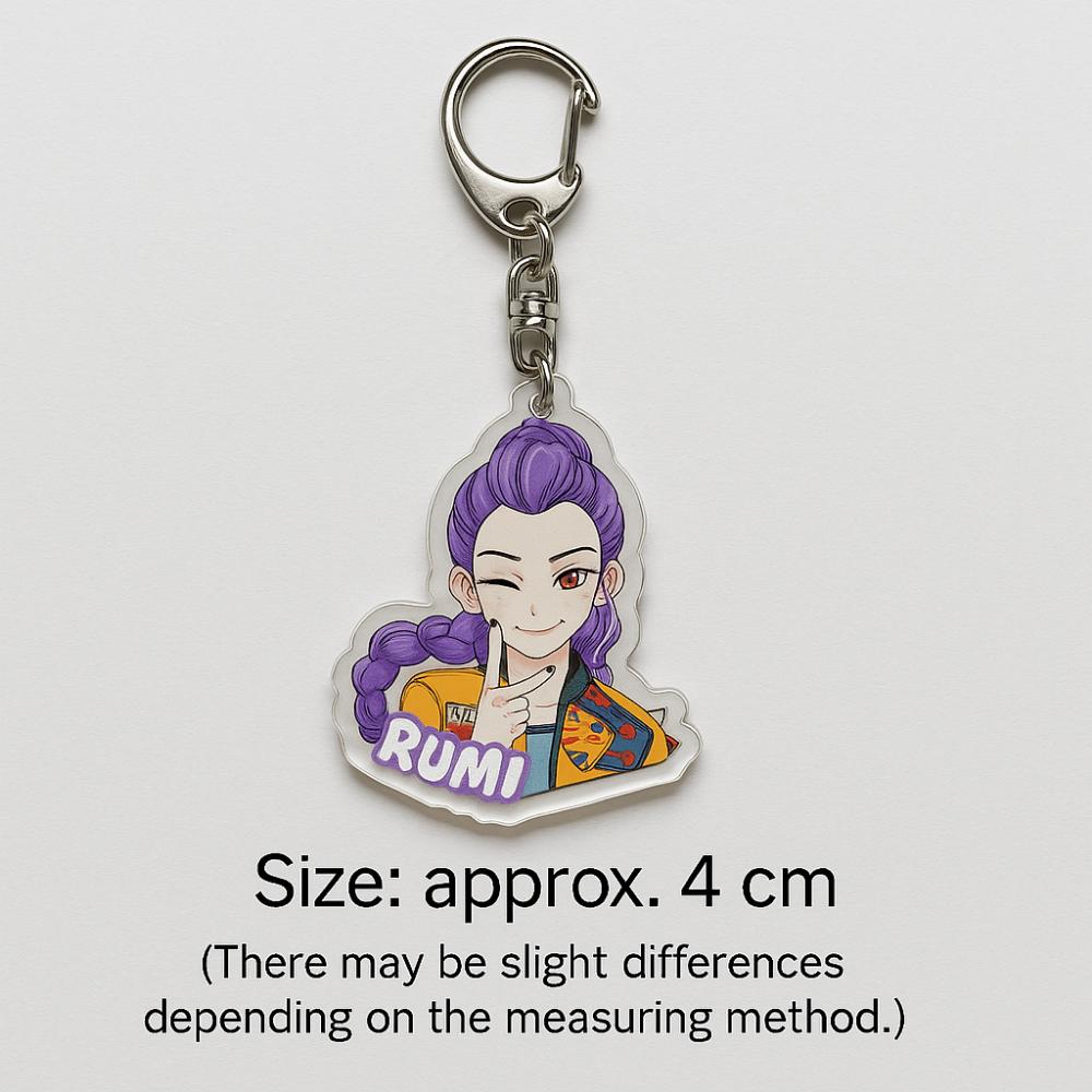HUNTRIX Rumi Character Keychain – Premium K-Pop Demon Hunters Fire Elemental Charm