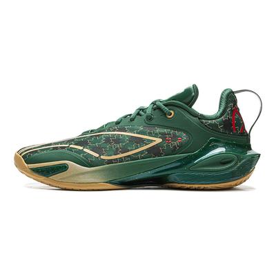 Li Ning Speed 11 Support Rebound Niedrig geschnittene Basketballschuhe Herren Grün ABAU053-16