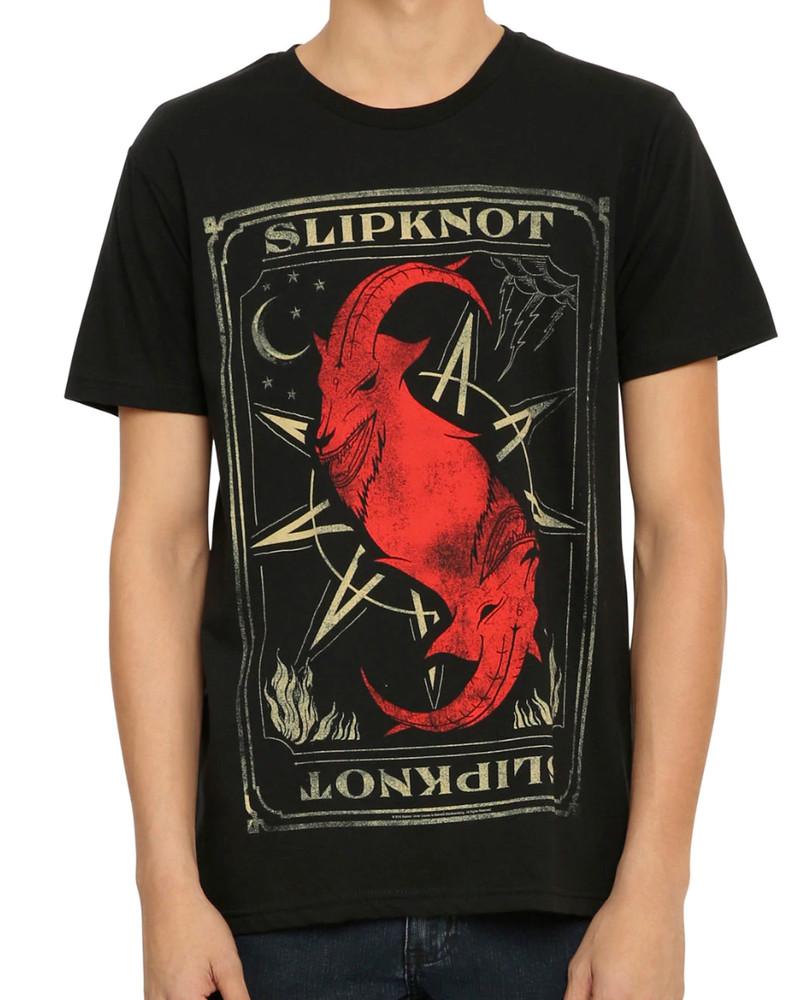 Slipknot GOAT HEAD TAROT CARD  T-Shirt NEW Official Front & Back Design Unisex T-Shirt XXXL