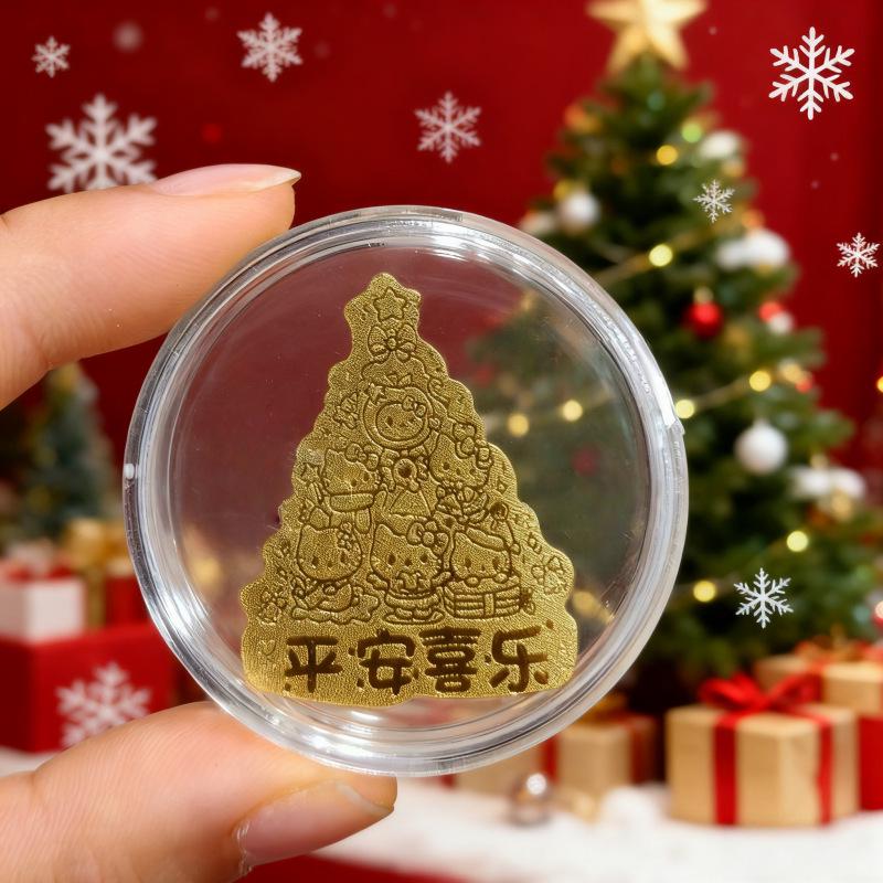 999 Fine Gold Santa Claus Sticker: Prosperity & Joy Mobile Phone Gift
