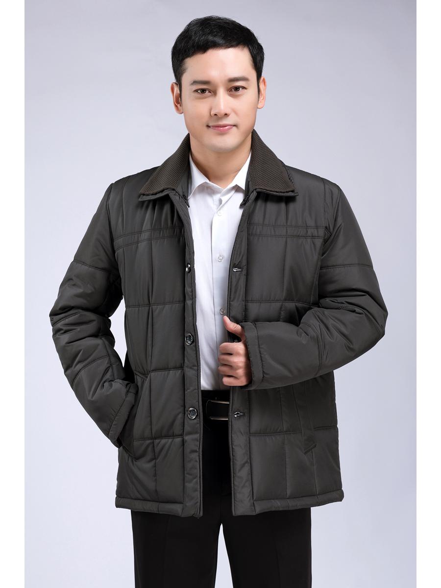 

Men s Plus Size Winter Jacket: Thick, Detachable Collar, Cotton-Padded for Mid-Aged and Older Adults 4XL for ~190 lbs