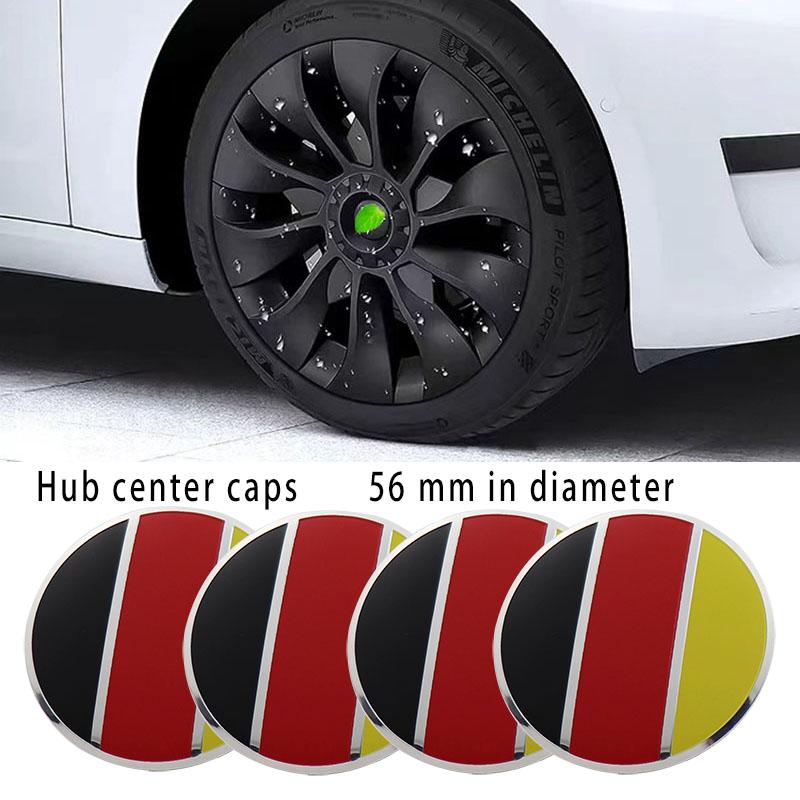 4x Car Wheel Hub Center Caps 56mm United States Germany England Italy France National Flag For Rim Cover Badge Emblem Exterior Styling Accessories