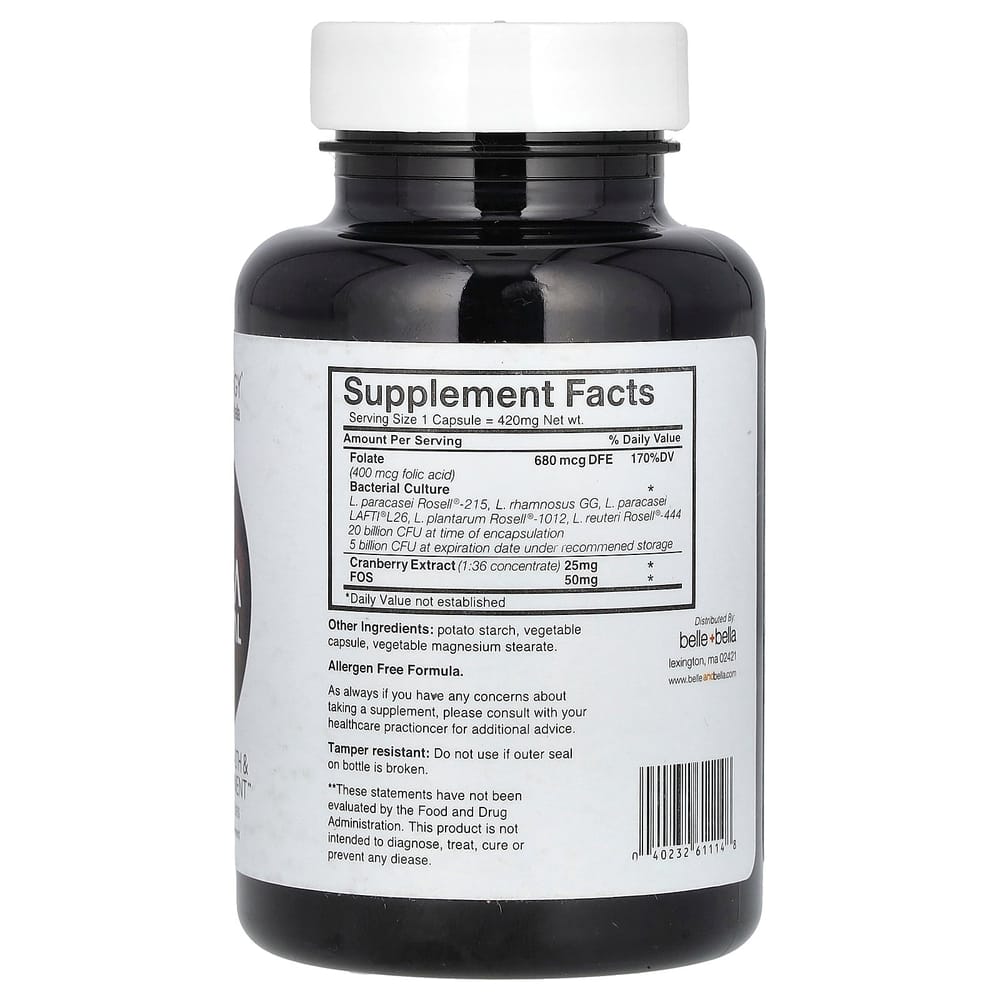BelleVe Belle Probiology Probiotic Flora Prenatal 25 Billion CFU, 30 Capsules