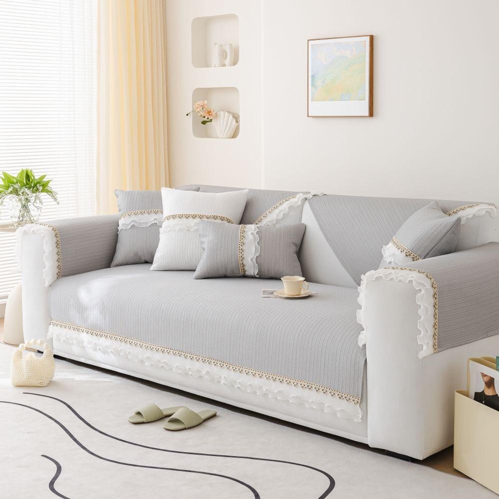 

Чехлы для диванов Lacework, противоскользящие чехлы для диванов в гостиную, универсальные чехлы для диванов Ice Silk Peony 70X70cm 1pc