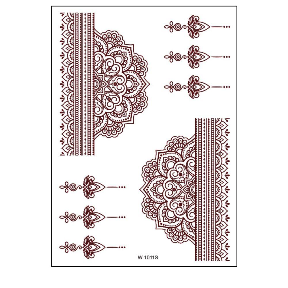 Wedding Tool Body Art Sticker Henna Tattoo Stickers Water Transfer Decals Temporary Tattoo