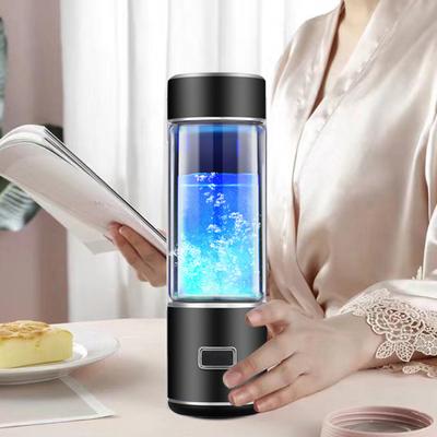 300ML Hydrogen Rich Water Bottle SPE PEM Technology Portable Glass Hydrogen Water
