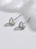 Cubic Zirconia Heart Design Stud Earrings Valentines