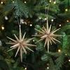 2 Pieces Christmas Tree Star Ornaments Three-dimensional Glitter Star Christmas Tree Ornaments Holiday Decoration