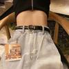 Modern Womens Black Decorative Wide Denim Belt For Effortless Summer Trends Fashion