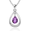 Angel's Tears Teardrop Pendant Necklace: 925 Sterling Silver Korean Fashion Jewelry for Women