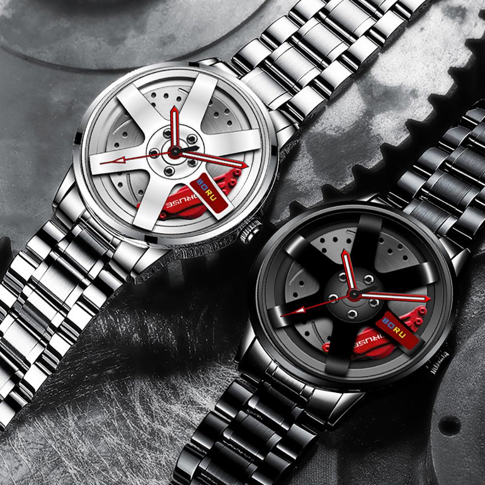 Boruse Wheel Calipers Trendy Men'S Watch Student High-End Waterproof Luminous Quartz Watch