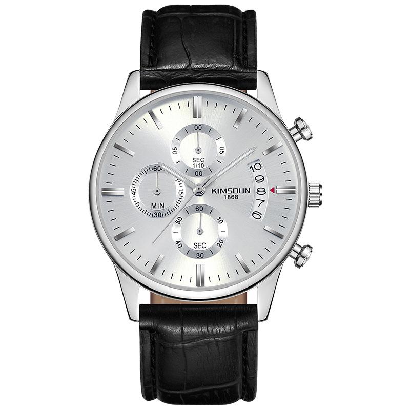 KIMSDUN Uhr Herren Top Marke Luxusuhr Herrenmode Netzarmband Sechs - Pixel Multifunktion Wasserdicht Kalender Quarz Tisch Studenten