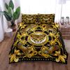 Luxury Baroque Pattern Bedding Set Golden Duvet Cover Set Twin Double Queen King Size Comforter Cover Set for Gift Bed Linen