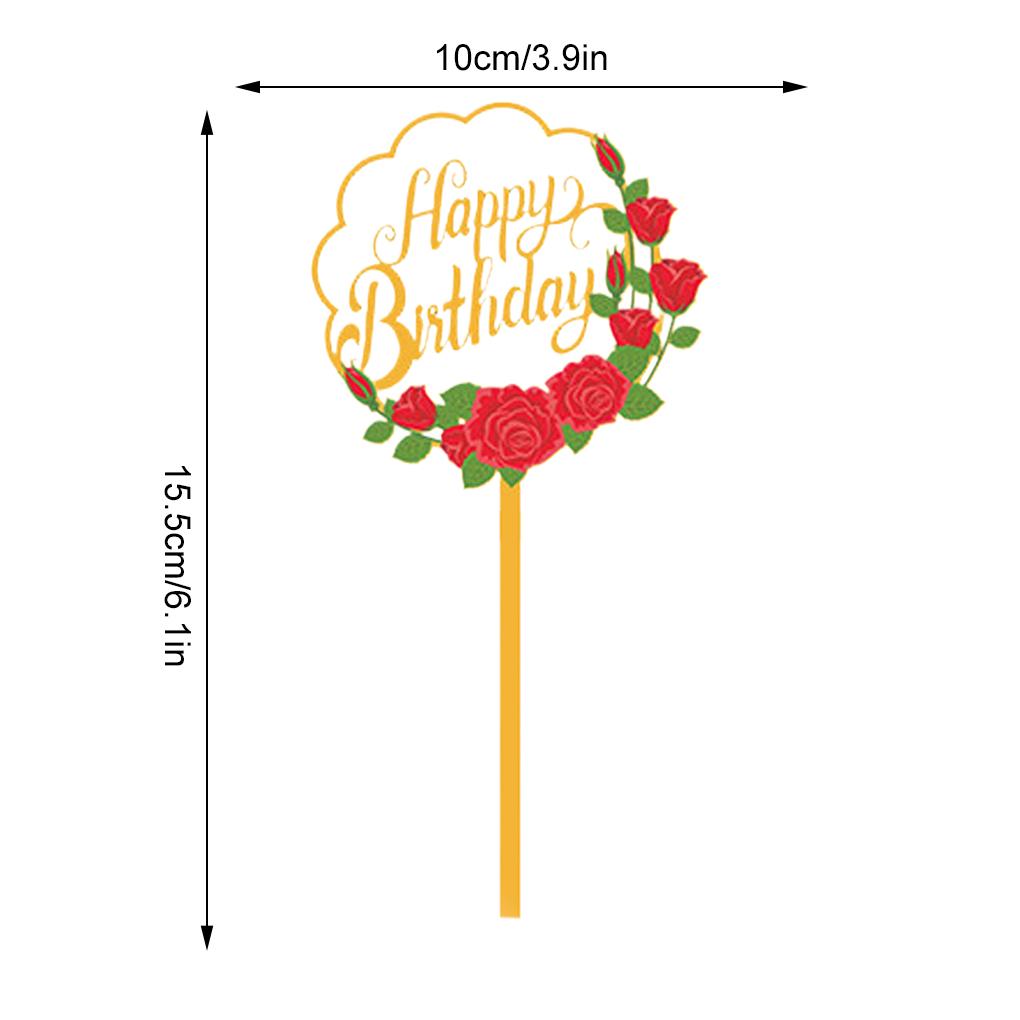 Elegant Happy Birthday Cake Topper For Party Decoration Birthday Cake Toppers Birthday Party Acrylic