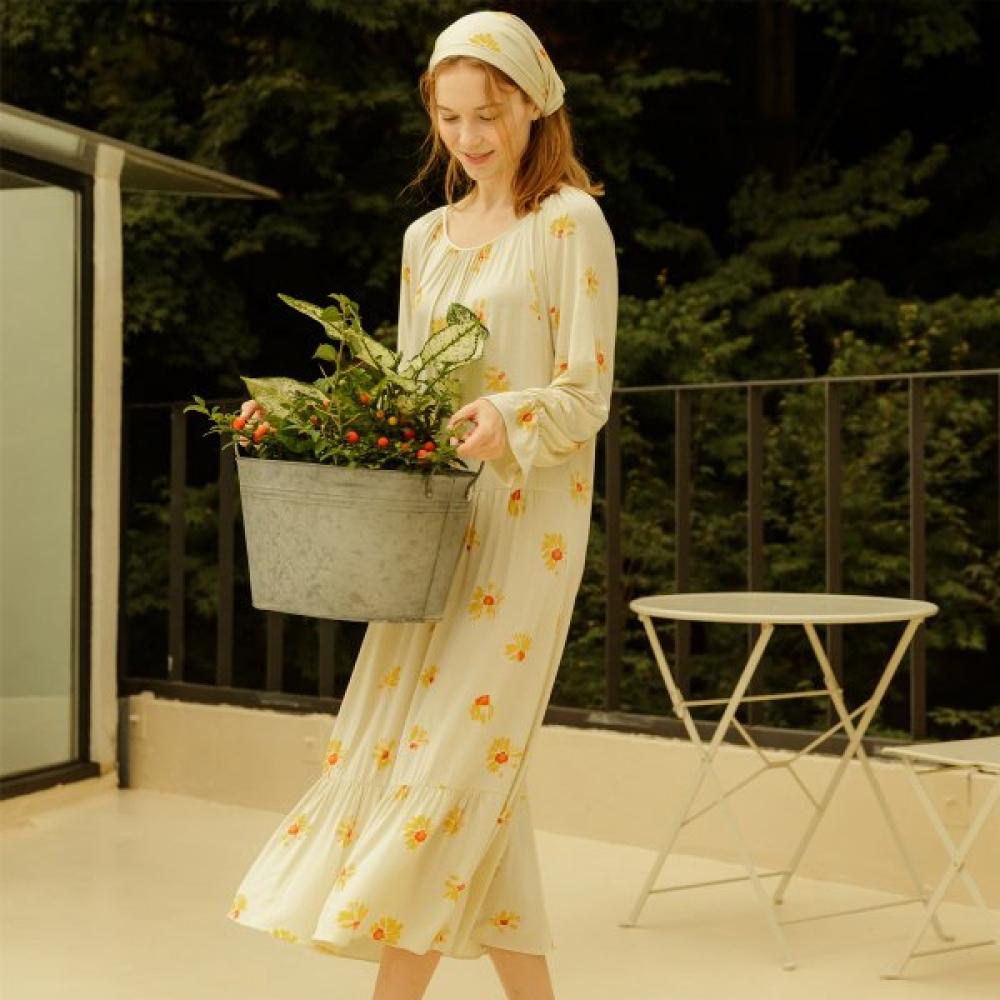 Frenchiel Daisy Modal Dress Cream Fwed072