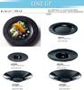 Toyo Sasaki Glass Large Plate, Orbit Black Rimmed Bowl, 270cm, Made in Japan, 46155BK