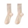 Socks Summer Thin Wood Ear Edge Lace Hollow Mesh Breathable Stacking Socks College Style Versatile Medium Tube Socks