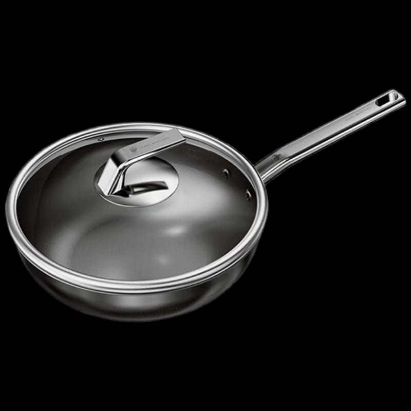 Three-Headed Eagle Pure Titanium Wok & Frying Pan Set