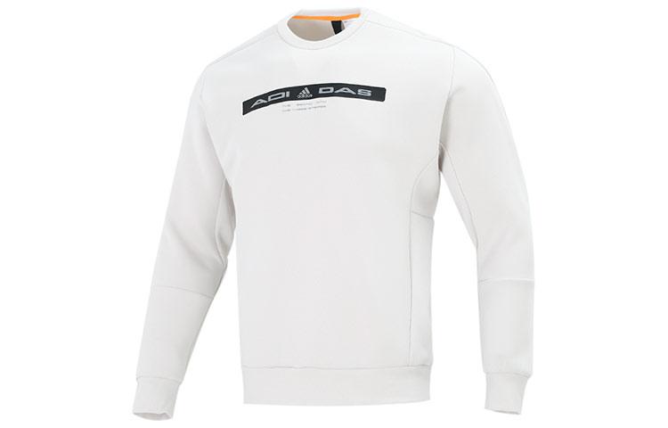 Adidas Sweatshirts Men s Ivory Crew Neck Moderate Regular HE9906 XXL