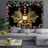 African Tapestry African American Woman Zen Meditation Tapestries Starry Sky Flower Garden Inspirational Afro Yoga Wall Poster