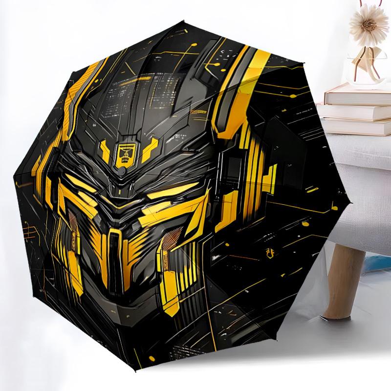 1pc Transformers Automatic Open/Close Folding Umbrella, Windproof 8-Rib Construction, Lightweight Travel Umbrella for Women/Men 12