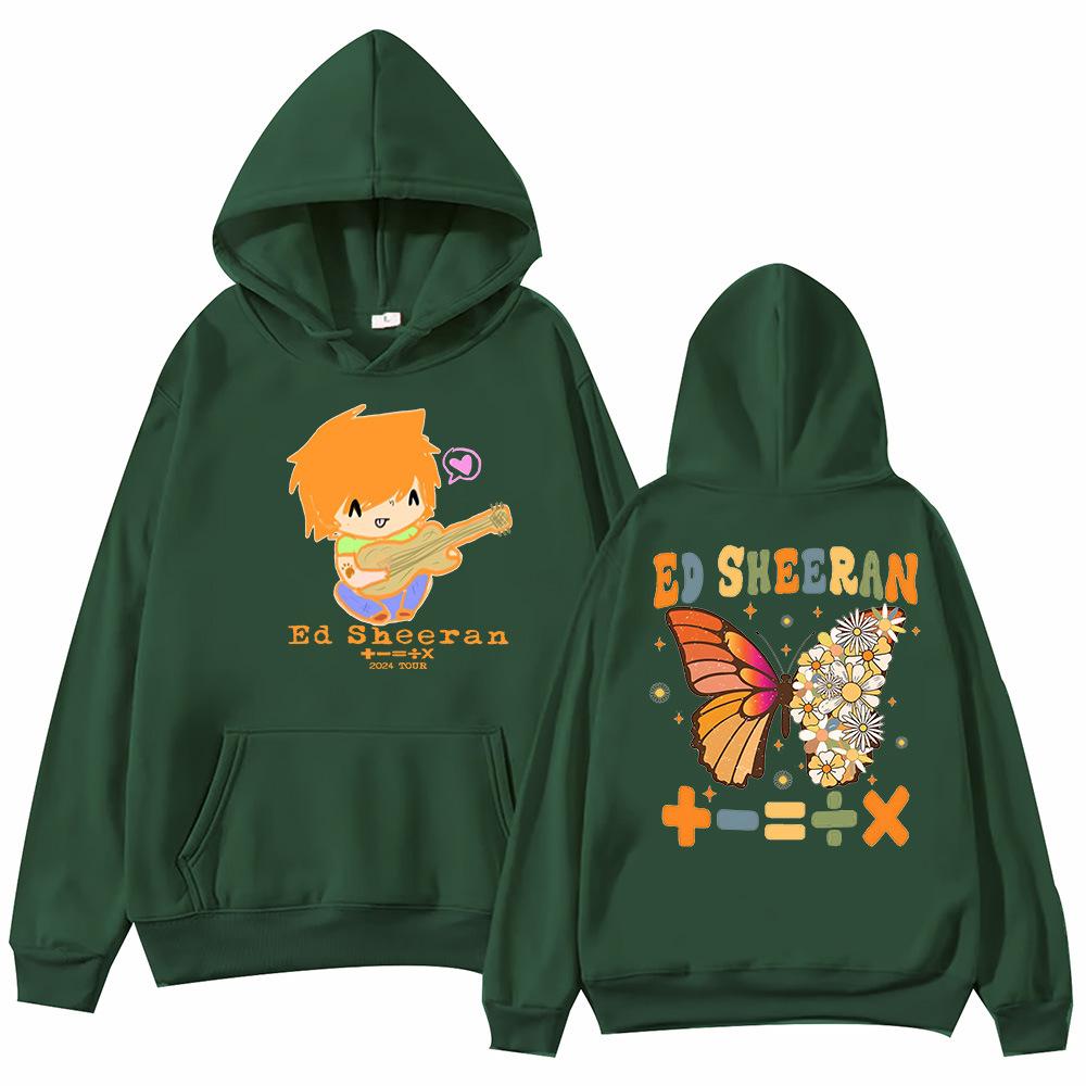 Ed Sheeran The Mathematics Tour Hoodie Harajuku  Sportswear Fashion couplesHip Hop Unisex Printed Hooded Harajuku Sports