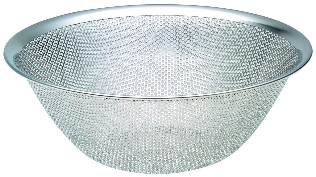 Yanagi Sori Stainless Steel Punching Strainer 23cm Made In Japan Colander Dishwasher Safe Molding Preparation Stainless Steel One-piece Tsubame-Sanjo